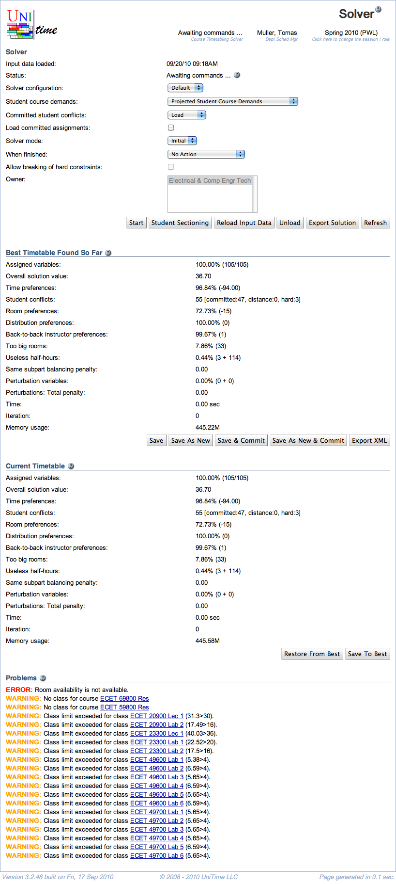 Course Timetabling Solver