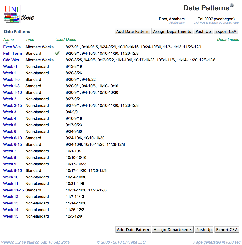 Date Patterns