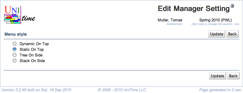 Edit Manager Setting