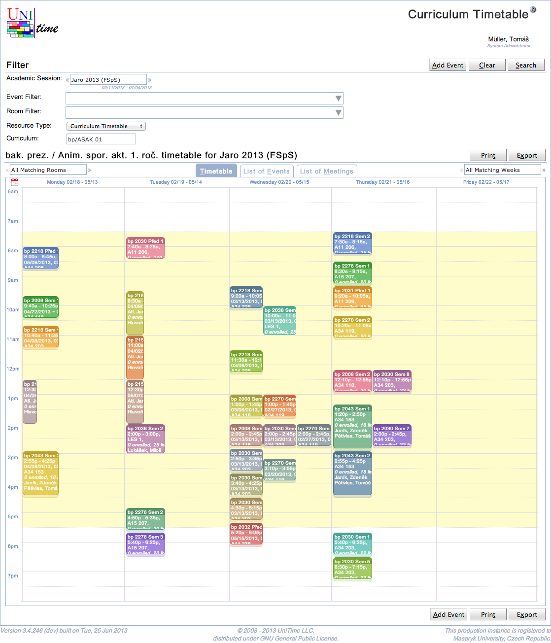 Room Timetable