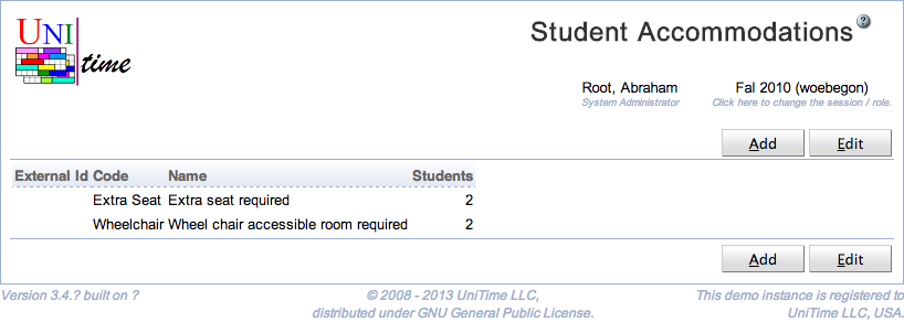 Student Accommodations