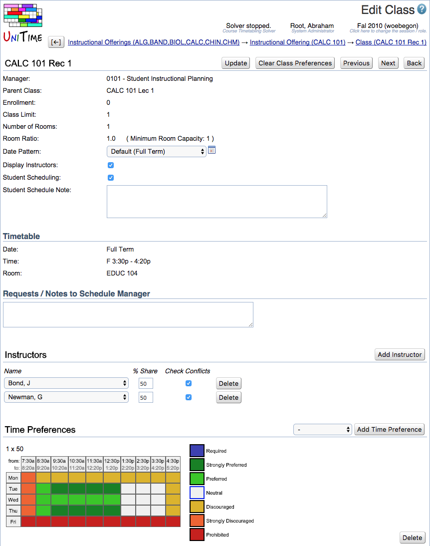 Course Timetabling Data Entry Manual