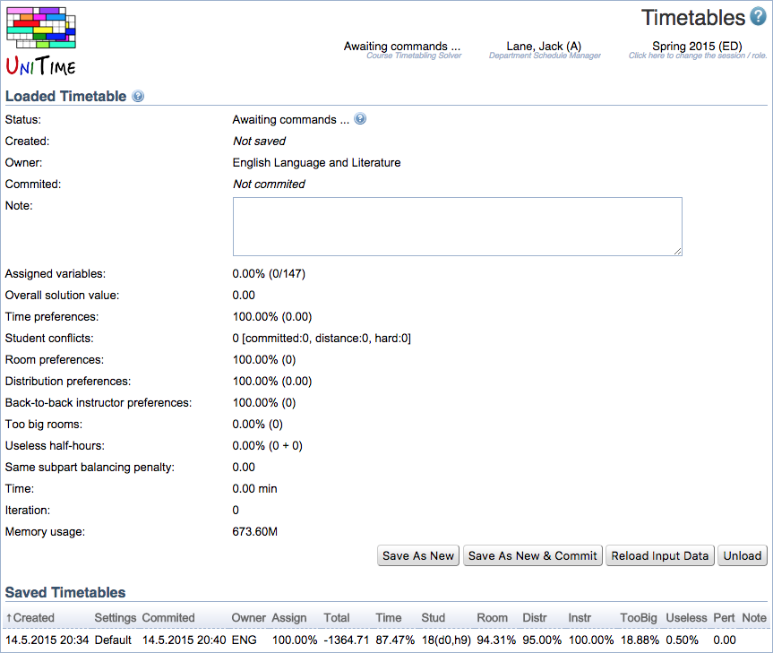 Course Timetabling Solver Manual