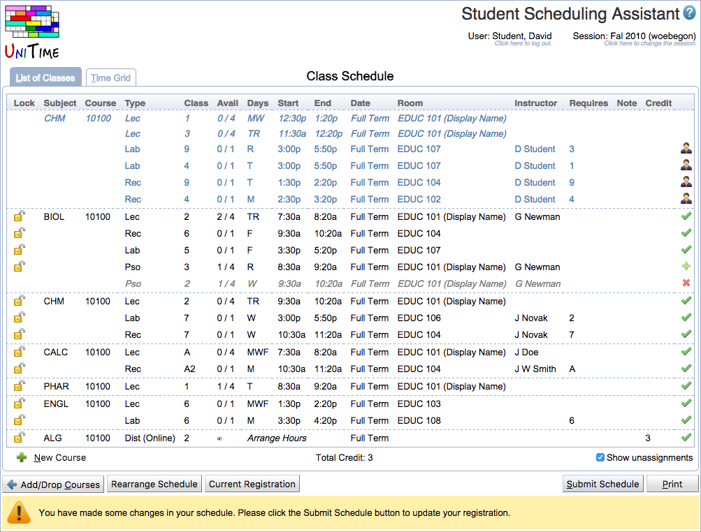 Instructor Scheduling