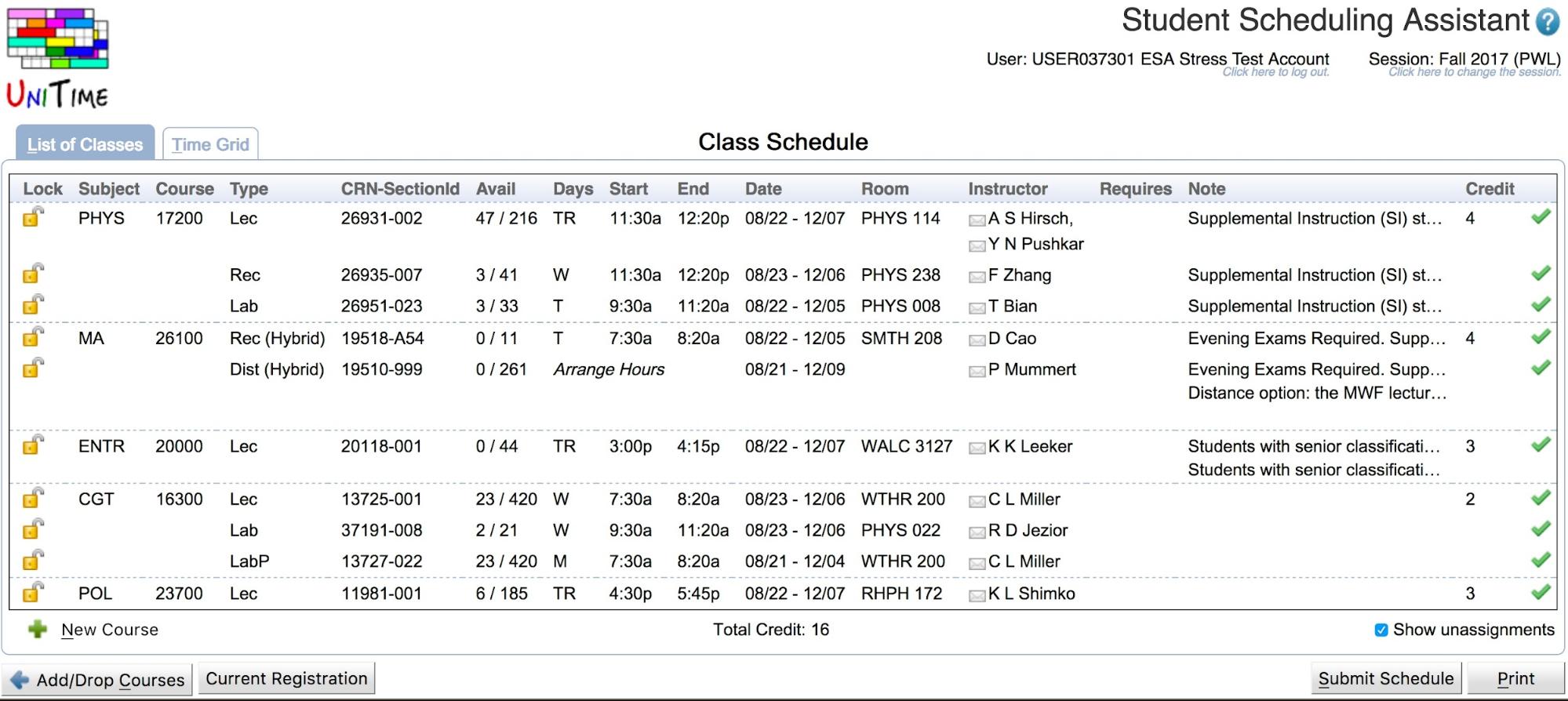 Student Scheduling Assistant