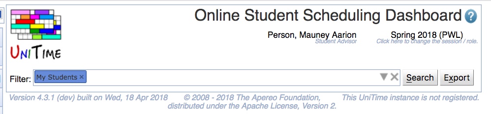 Student Scheduling Dashboard Manual