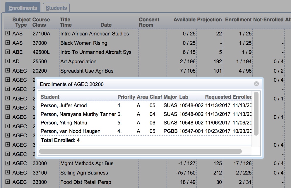 Student Scheduling Dashboard Manual