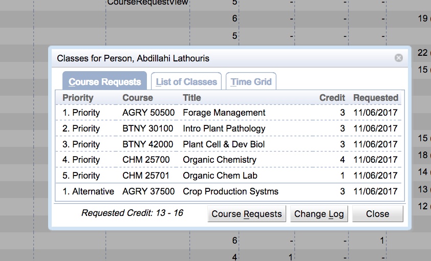 Student Scheduling Dashboard Manual