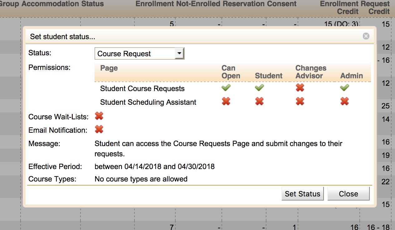 Student Scheduling Dashboard Manual